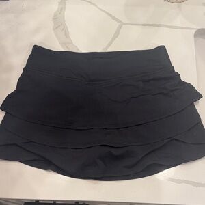 Athleta Black Layered Mini Skirt
